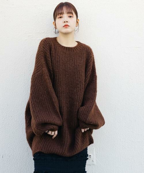 KBF / ケービーエフ ワンピース | ボリュームニットミニワンピース | 詳細19