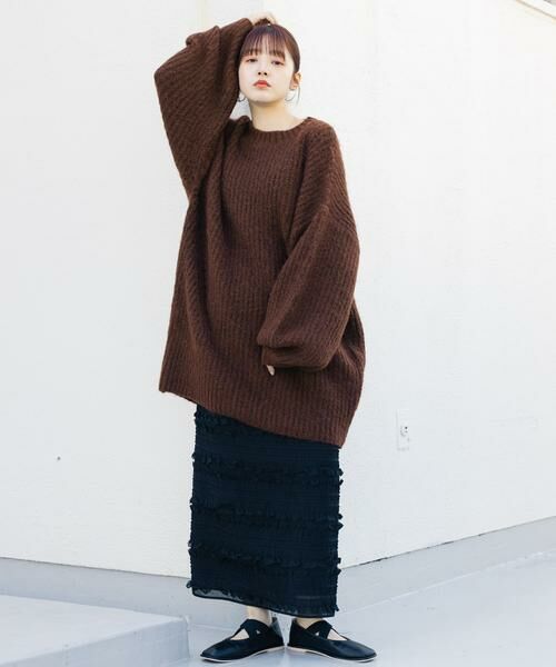 KBF / ケービーエフ ワンピース | ボリュームニットミニワンピース | 詳細21