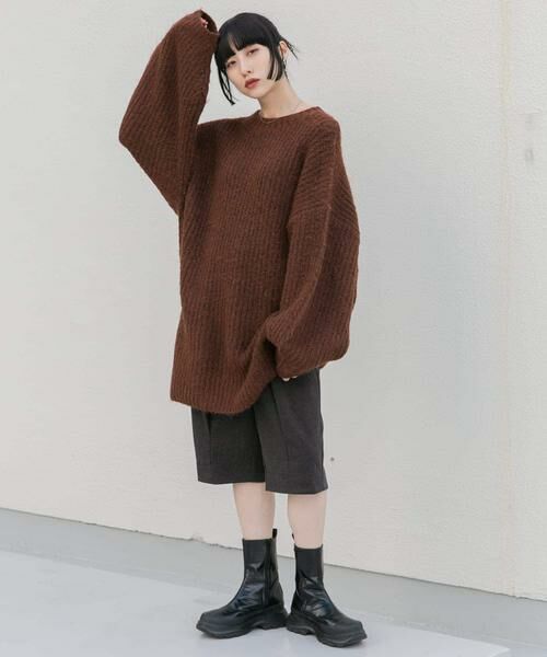 KBF / ケービーエフ ワンピース | ボリュームニットミニワンピース | 詳細24