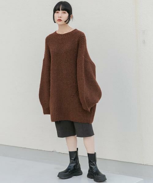 KBF / ケービーエフ ワンピース | ボリュームニットミニワンピース | 詳細25