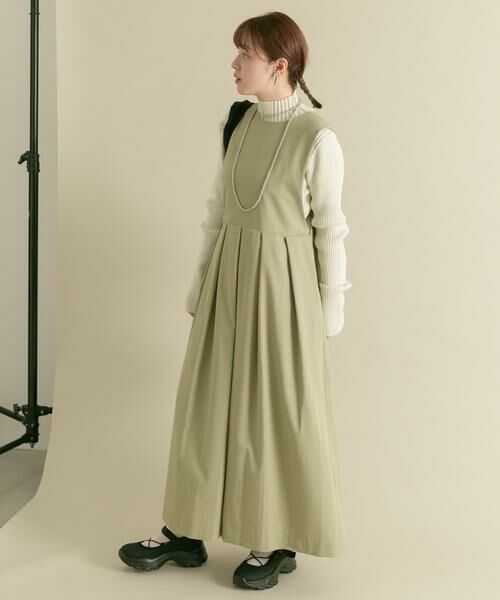 KBF / ケービーエフ ワンピース | 『2サイズ展開』キーネックBIGプリーツジャンパースカート | 詳細10