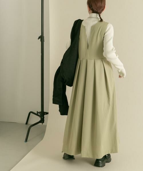 KBF / ケービーエフ ワンピース | 『2サイズ展開』キーネックBIGプリーツジャンパースカート | 詳細11