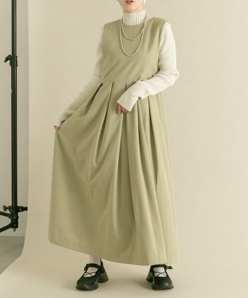 KBF / ケービーエフ ワンピース | 『2サイズ展開』キーネックBIGプリーツジャンパースカート | 詳細12
