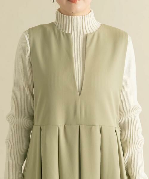 KBF / ケービーエフ ワンピース | 『2サイズ展開』キーネックBIGプリーツジャンパースカート | 詳細16