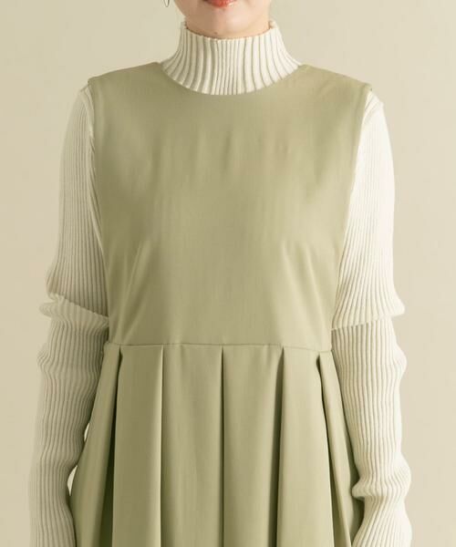 KBF / ケービーエフ ワンピース | 『2サイズ展開』キーネックBIGプリーツジャンパースカート | 詳細17