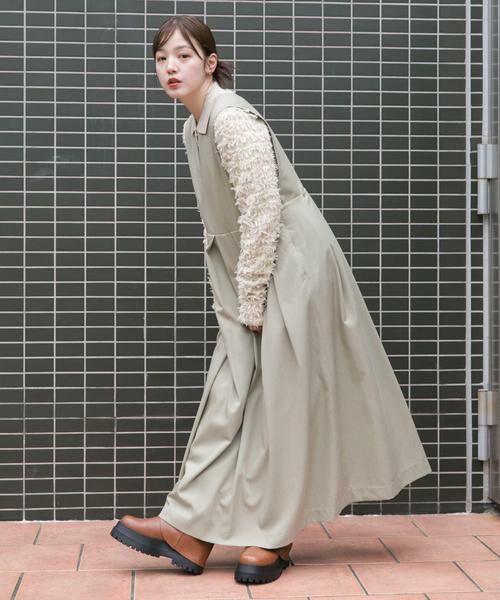 KBF / ケービーエフ ワンピース | 『2サイズ展開』キーネックBIGプリーツジャンパースカート | 詳細3