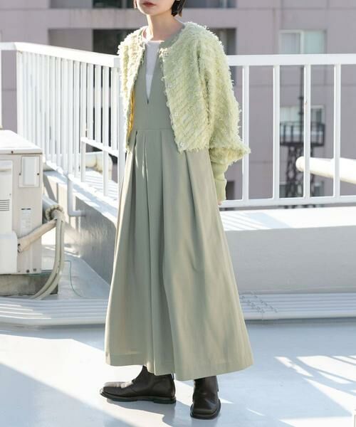 KBF / ケービーエフ ワンピース | 『2サイズ展開』キーネックBIGプリーツジャンパースカート | 詳細5