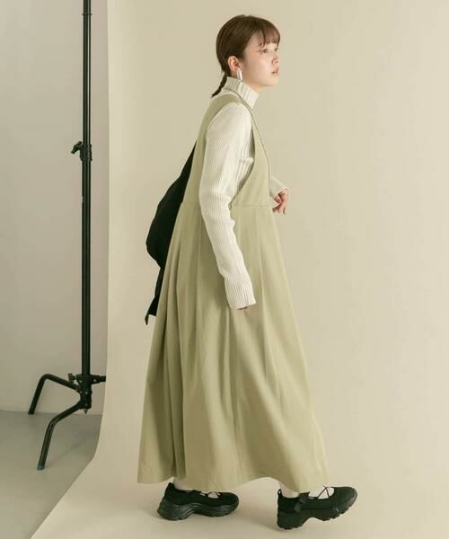 KBF / ケービーエフ ワンピース | 『2サイズ展開』キーネックBIGプリーツジャンパースカート | 詳細8