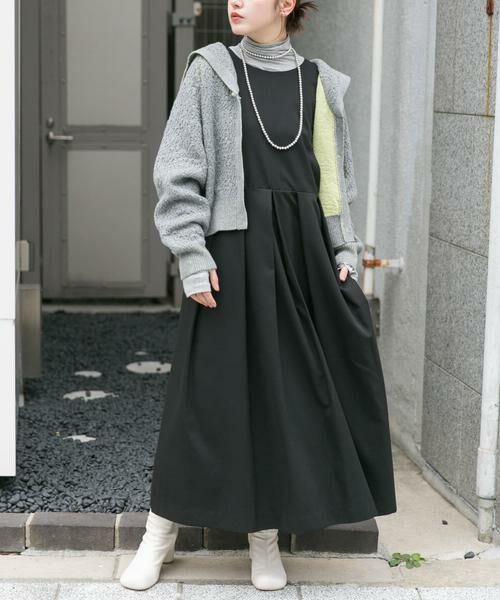 KBF / ケービーエフ ワンピース | 『2サイズ展開』キーネックBIGプリーツジャンパースカート | 詳細30
