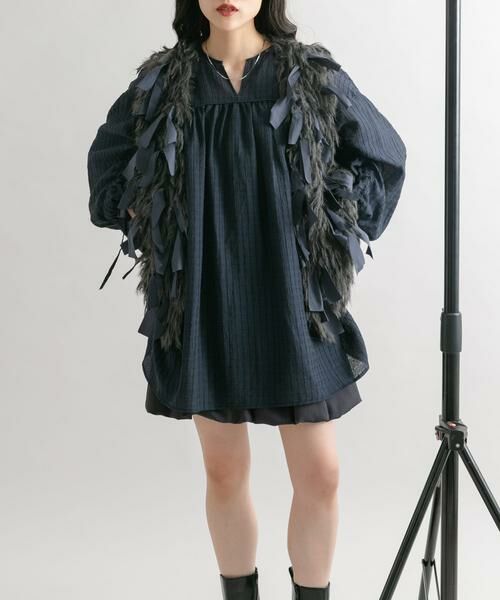 KBF / ケービーエフ ワンピース | ドロストスリーブミニワンピース | 詳細13