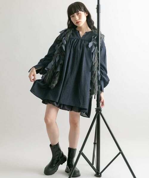 KBF / ケービーエフ ワンピース | ドロストスリーブミニワンピース | 詳細15