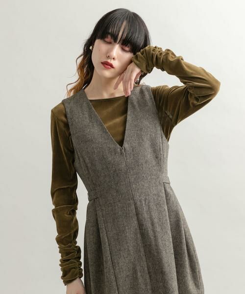 KBF / ケービーエフ ワンピース | 『2サイズ展開』ツイードジャンパースカート | 詳細5
