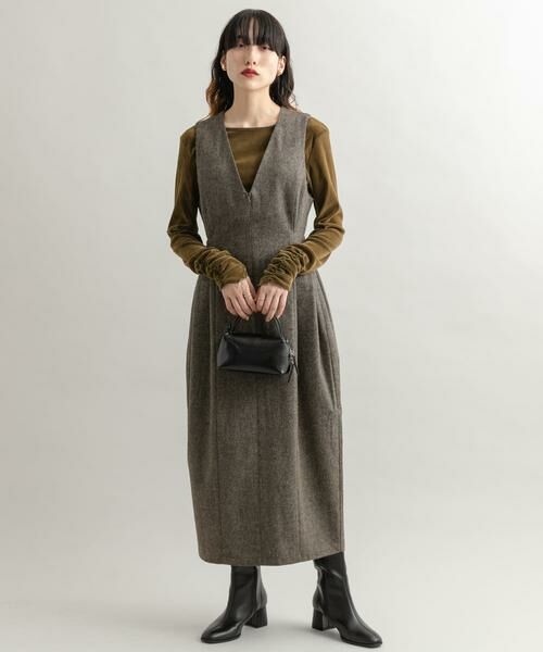 KBF / ケービーエフ ワンピース | 『2サイズ展開』ツイードジャンパースカート | 詳細9