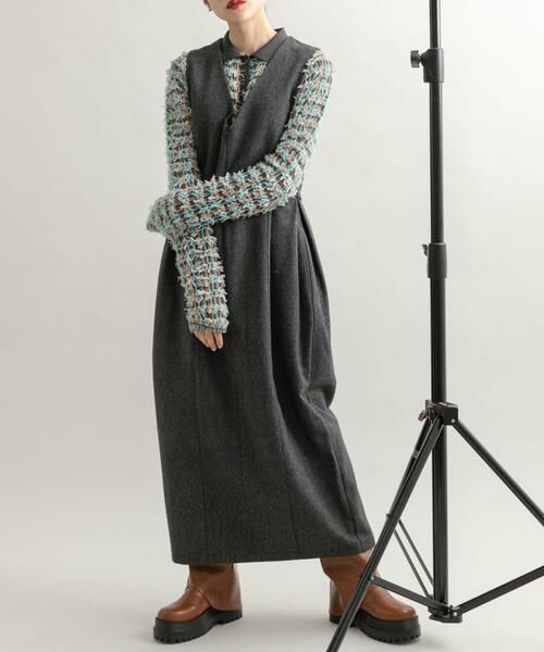 KBF / ケービーエフ ワンピース | 『2サイズ展開』ツイードジャンパースカート | 詳細23