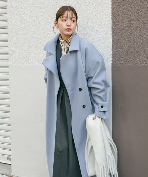 KBF / ケービーエフ ステンカラーコート | 『2サイズ展開』コクーンロングコート | 詳細1