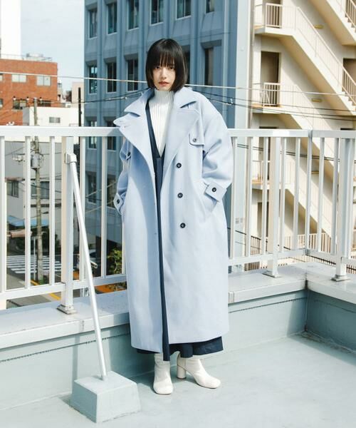 KBF / ケービーエフ ステンカラーコート | 『2サイズ展開』コクーンロングコート | 詳細11