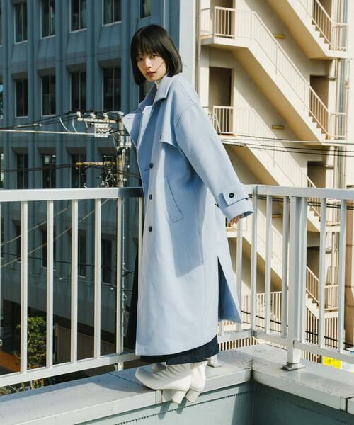 KBF / ケービーエフ ステンカラーコート | 『2サイズ展開』コクーンロングコート | 詳細13