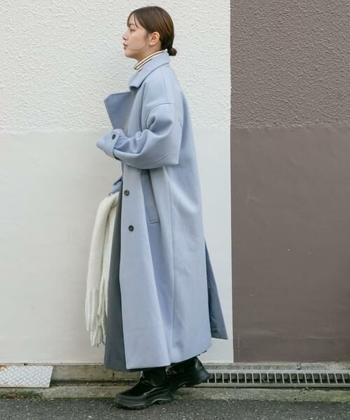 KBF / ケービーエフ ステンカラーコート | 『2サイズ展開』コクーンロングコート | 詳細2