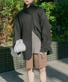 KBF / ケービーエフ ステンカラーコート | コクーンミドルコート