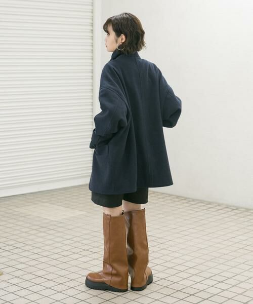 KBF / ケービーエフ ステンカラーコート | コクーンミドルコート | 詳細11