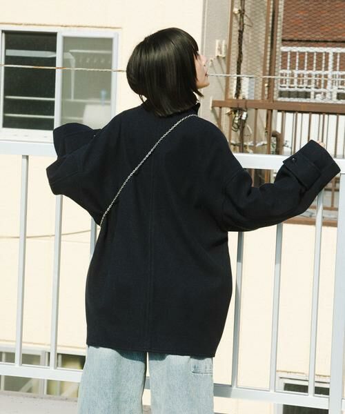 KBF / ケービーエフ ステンカラーコート | コクーンミドルコート | 詳細13