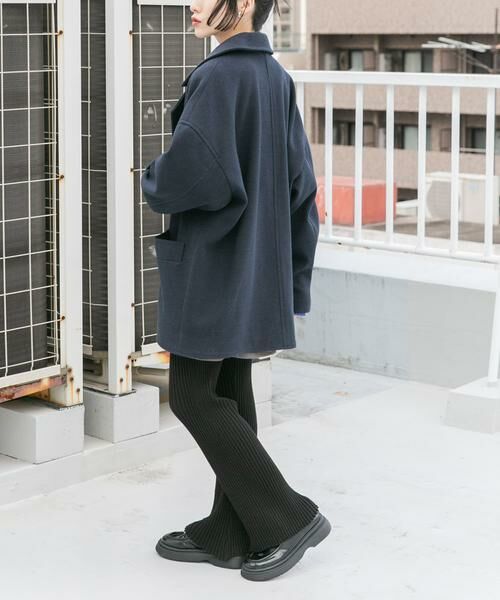 KBF / ケービーエフ ステンカラーコート | コクーンミドルコート | 詳細2