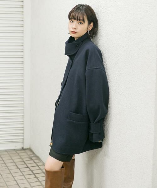 KBF / ケービーエフ ステンカラーコート | コクーンミドルコート | 詳細9