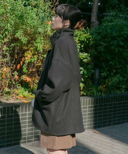 KBF / ケービーエフ ステンカラーコート | コクーンミドルコート | 詳細23
