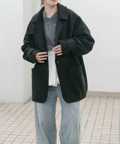 KBF / ケービーエフ ステンカラーコート | コクーンミドルコート | 詳細28