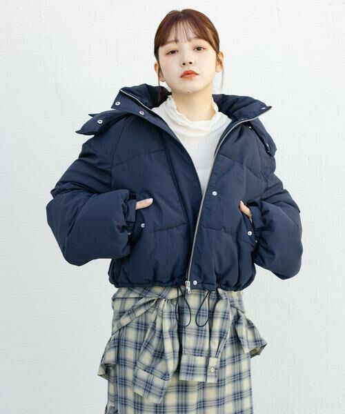 KBF / ケービーエフ ダウンジャケット・ベスト | ショート中綿フードジャケット | 詳細1