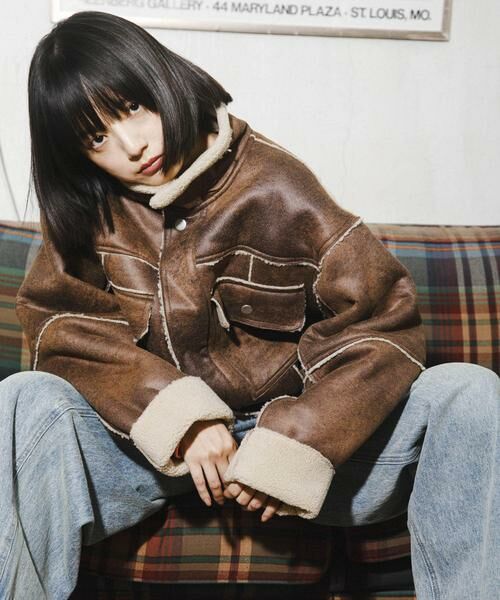 KBF / ケービーエフ その他アウター | オーバーサイズボアジャケット | 詳細4