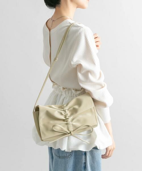 KBF / ケービーエフ ショルダーバッグ | リボンギャザーBAG | 詳細12