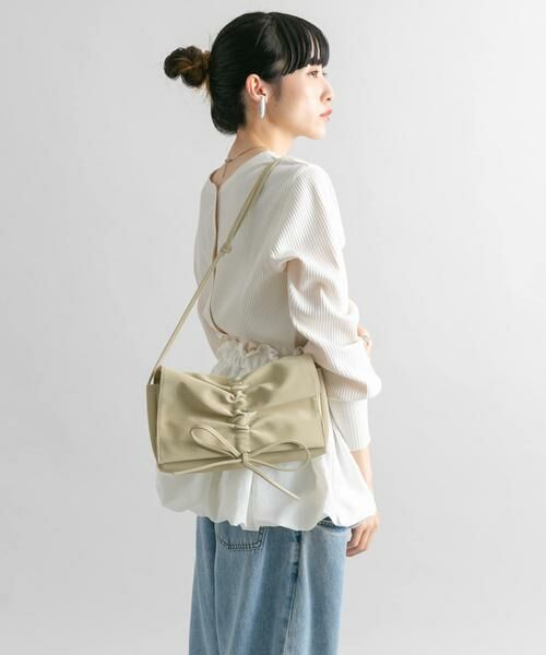 KBF / ケービーエフ ショルダーバッグ | リボンギャザーBAG | 詳細13