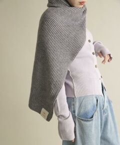 KBF / ケービーエフ マフラー・ショール・スヌード・ストール | タブ付きリブニットマフラー