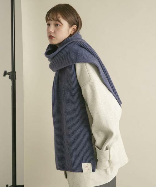 KBF / ケービーエフ マフラー・ショール・スヌード・ストール | タブ付きリブニットマフラー | 詳細11