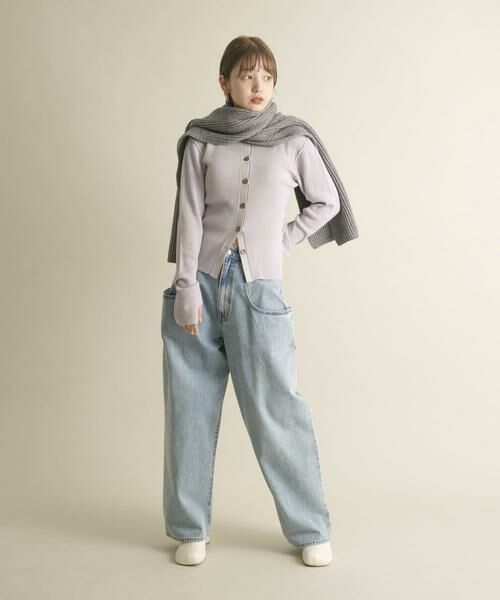 KBF / ケービーエフ マフラー・ショール・スヌード・ストール | タブ付きリブニットマフラー | 詳細18