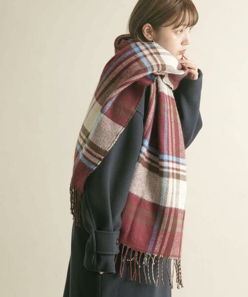 KBF / ケービーエフ マフラー・ショール・スヌード・ストール | リバーシブルチェックストール | 詳細5
