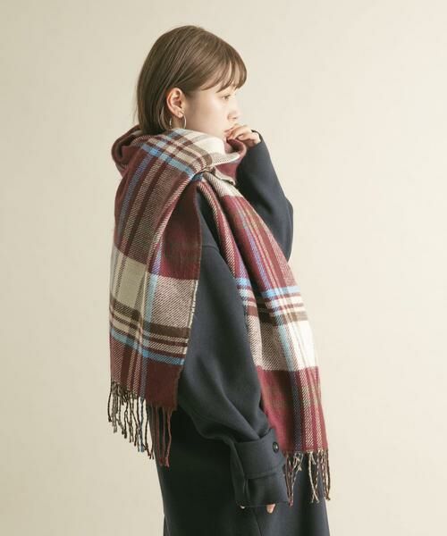 KBF / ケービーエフ マフラー・ショール・スヌード・ストール | リバーシブルチェックストール | 詳細6