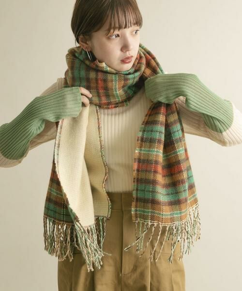 KBF / ケービーエフ マフラー・ショール・スヌード・ストール | リバーシブルチェックストール | 詳細23