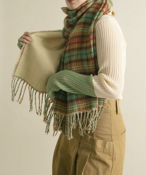 KBF / ケービーエフ マフラー・ショール・スヌード・ストール | リバーシブルチェックストール | 詳細25