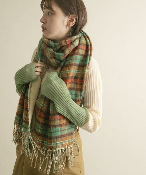 KBF / ケービーエフ マフラー・ショール・スヌード・ストール | リバーシブルチェックストール | 詳細27