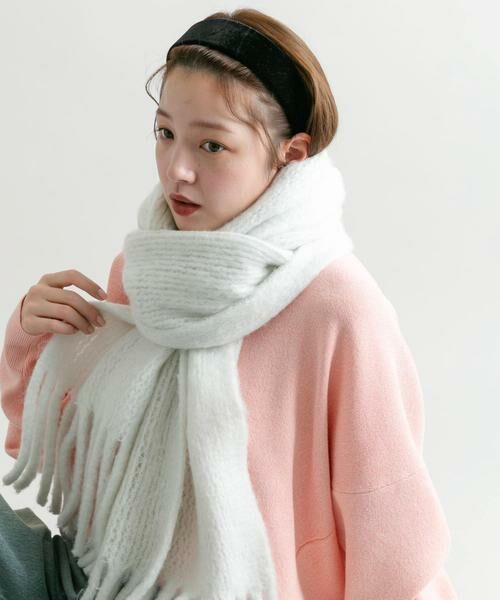KBF / ケービーエフ マフラー・ショール・スヌード・ストール | ビッグフリンジマフラー | 詳細8