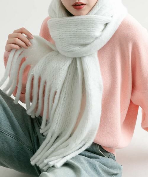 KBF / ケービーエフ マフラー・ショール・スヌード・ストール | ビッグフリンジマフラー | 詳細10