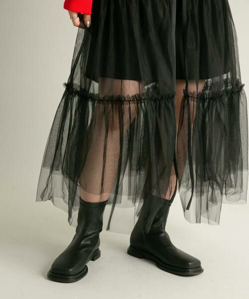 KBF / ケービーエフ ブーツ（ショート丈） | スクエアトゥフラットブーツ | 詳細16