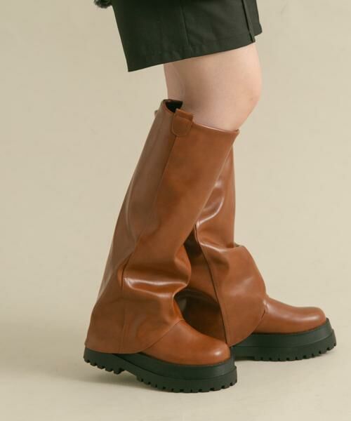 KBF / ケービーエフ ブーツ(ショート丈) | カバーデザインロングブーツ | 詳細1