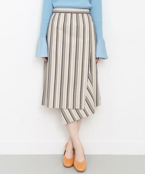 KBF / ケービーエフ スカート | アシンメトリーヘムストライプスカート∴ | 詳細10
