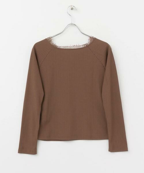 KBF / ケービーエフ Tシャツ | レース付き裏起毛テレコトップス∴ | 詳細6