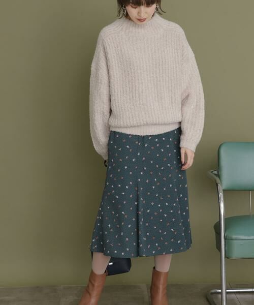 KBF / ケービーエフ スカート | ドット×フラワーマーメイドスカート | 詳細6