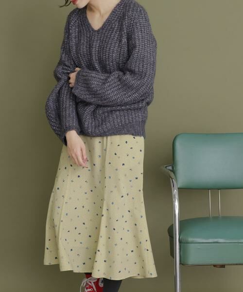 KBF / ケービーエフ スカート | ドット×フラワーマーメイドスカート | 詳細13