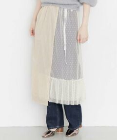 KBF / ケービーエフ スカート | レイヤードシアー巻きスカート∴